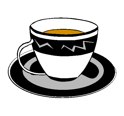 Coloring page Cup of coffee painted byafro