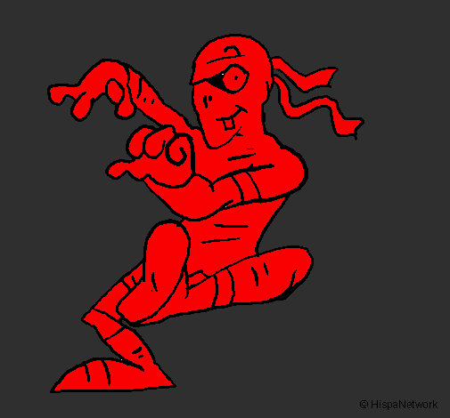 Coloring page Dancing mummy painted byETHAN