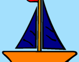 Coloring page Sailing boat painted bymaximo