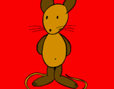 Coloring page Standing rat painted byElisse B.