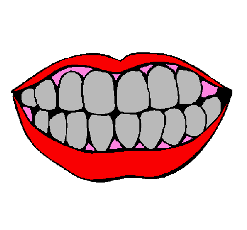 Coloring page Mouth and teeth painted byMenachem altman