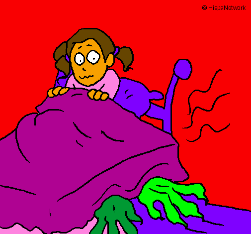Coloring page Monster under the bed painted byaleeya