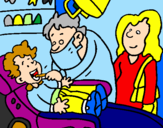 Coloring page Little boy at the dentist's painted byMenachem altman