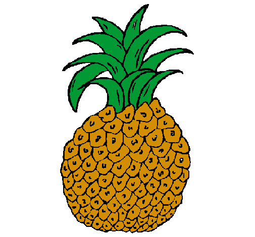 Coloring page pineapple painted byraquel