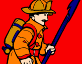 Coloring page Firefighter painted byanaclara puf