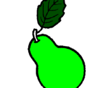 Coloring page pear painted byraquel