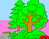 Coloring page Forest painted byNORELLYS