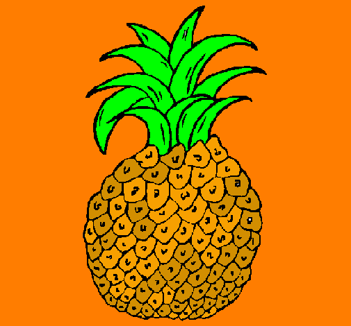 Coloring page pineapple painted bybibi