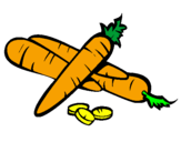 Coloring page Carrots II painted bynicole