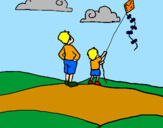 Coloring page Kite painted byAlanisNicole