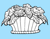 Coloring page Basket of flowers 9 painted byfff