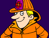 Coloring page Firefighter painted byanaclara puf