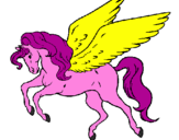 Coloring page Pegasus flying painted byEllie  6  and  Katie