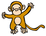 Coloring page Monkey painted byKing Louie