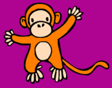 Coloring page Monkey painted byMelissa