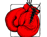 Coloring page Boxing gloves painted byspikey