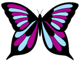 Coloring page Butterfly painted bylola