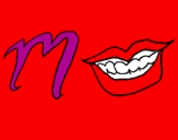 Coloring page Mouth painted byMelissa