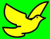 Coloring page Dove of peace painted bytaty