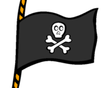 Coloring page Pirate flag painted byvictor