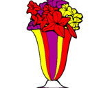 Coloring page Vase of flowers painted bydaniela