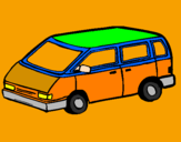 Coloring page Family car painted byHOO;2 0=2   1055