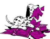 Coloring page Naughty dalmatian painted bygrady