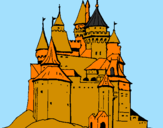 Coloring page Medieval castle painted byCARLES
