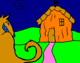 Coloring page Three little pigs 6 painted byCARLES