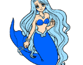 Coloring page Little mermaid painted byNoel By Color