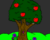 Coloring page Apple tree painted bydaniela