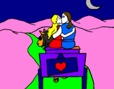 Coloring page Honeymoon painted byloiu