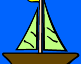 Coloring page Sailing boat painted byHOO;2 0=2   1055
