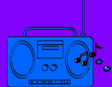 Coloring page Radio cassette 2 painted byMelissa