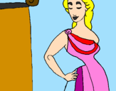 Coloring page Young Greek woman painted byEllie