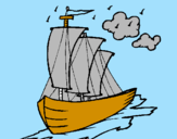 Coloring page Sailing boat painted byBen  Nileing