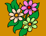 Coloring page Little flowers painted byaya