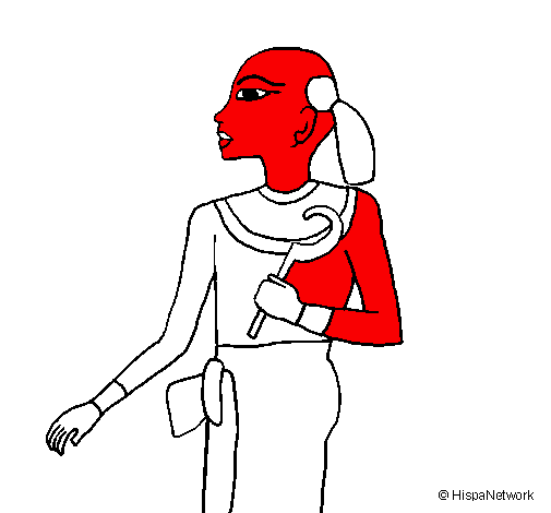 Coloring page Child pharaoh painted byali