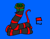 Coloring page Snake painted byali