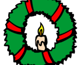 Coloring page Christmas wreath II painted byjose1050