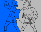 Coloring page Gladiator fight painted byETHAN