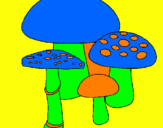 Coloring page Mushrooms painted byKiara