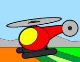 Coloring page Little helicopter painted byflick