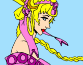 Coloring page Chinese princess painted byEllie