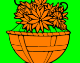 Coloring page Basket of flowers 11 painted byFELIX