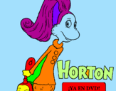 Coloring page Horton - Sally O'Maley painted bydama fucsia