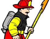 Coloring page Firefighter painted byMenachem altman1