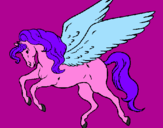 Coloring page Pegasus flying painted byJenna