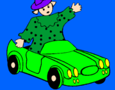 Coloring page Doll in convertible painted by679895YRE87T5OE8T5URE5Y7R