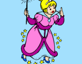 Coloring page Fairy godmother painted byEllie